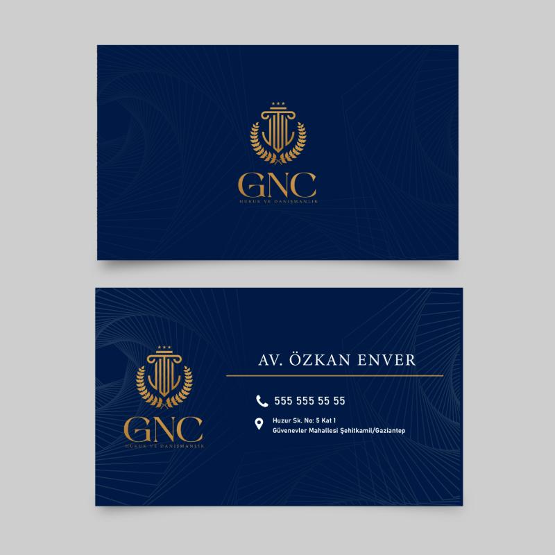 GNC Hukuk kartvizit tasarımım - Melis Kaya tarafından Kartvizit Tasarımı kategorisinde tasarlanan GNC Hukuk için kartvizit tasarımı tasarımı