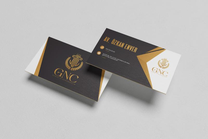Hukuk GNC Kartvizit tasarımım - Aslı Uçar tarafından Kartvizit Tasarımı kategorisinde tasarlanan GNC Hukuk için kartvizit tasarımı tasarımı