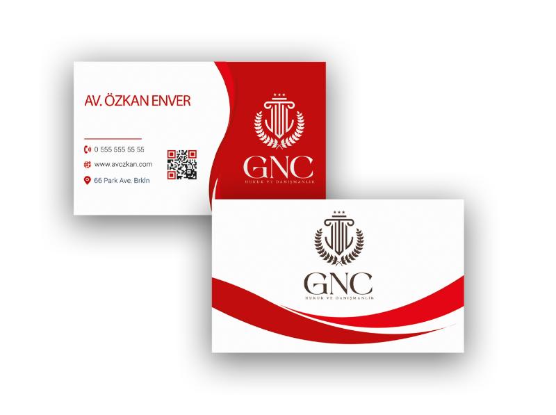 Avukat kartviziti - Ufuk Eren tarafından Kartvizit Tasarımı kategorisinde tasarlanan GNC Hukuk için kartvizit tasarımı tasarımı