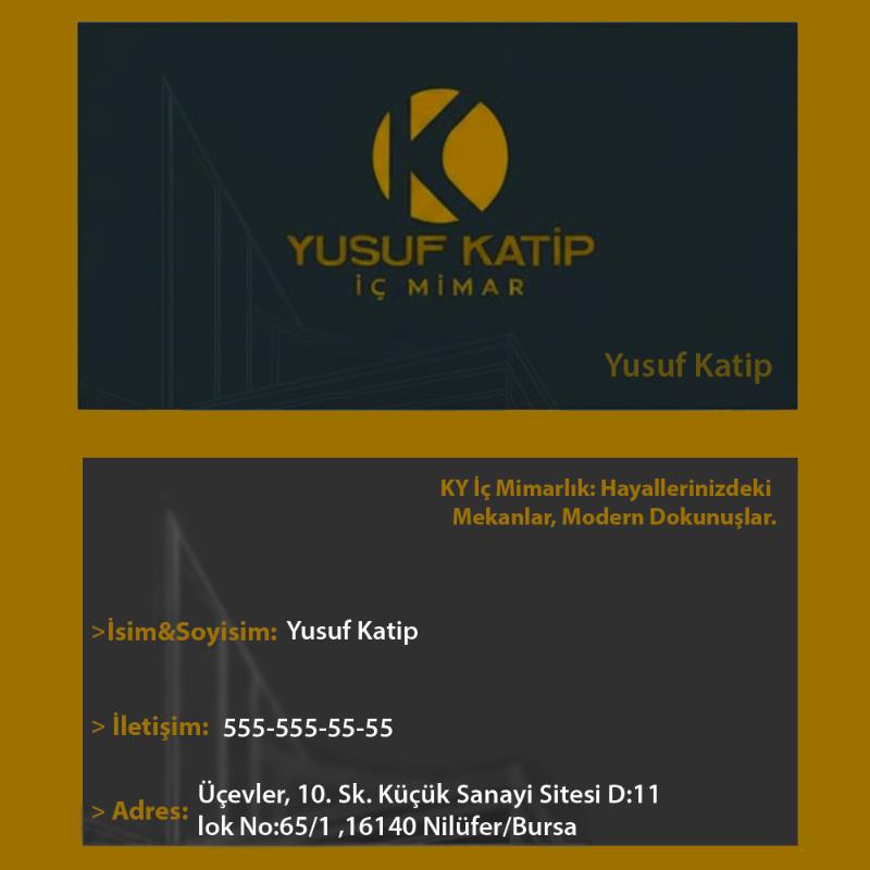 KY İç Mimarlık Kartvizit - Muhammed Özdil tarafından Kartvizit Tasarımı kategorisinde tasarlanan KY İç Mimarlık İçin Kartvizit Tasarımı  tasarımı