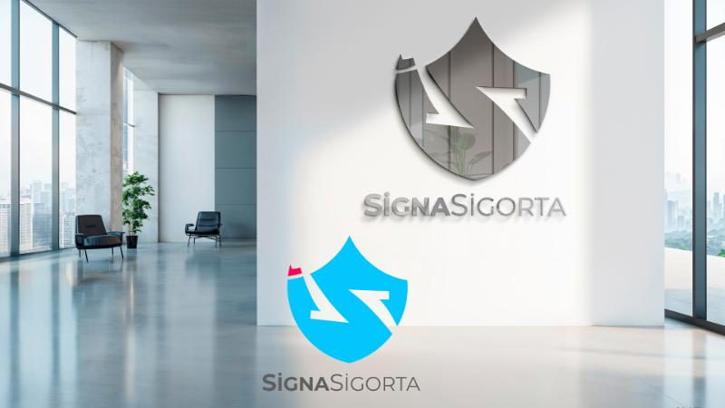 kalkan(güven),tick(başarı),konuşmabalonu(iletişim) - Türker Kılınç tarafından Logo Tasarımı kategorisinde tasarlanan Signa Sigorta şirketim için logo istiyorum  tasarımı