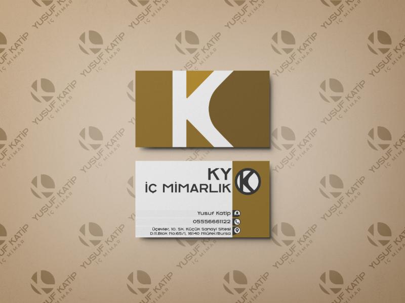 KY Mimarlık - Kartvizit - Mustafa  Engin tarafından Kartvizit Tasarımı kategorisinde tasarlanan KY İç Mimarlık İçin Kartvizit Tasarımı  tasarımı