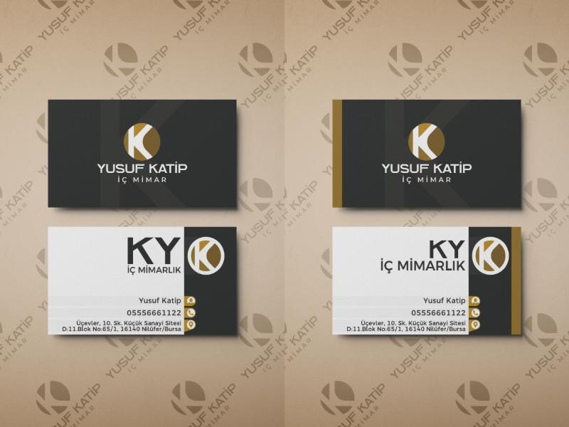 KY İç Mimarlık - Kartvizit_Final - Mustafa  Engin tarafından Kartvizit Tasarımı kategorisinde tasarlanan KY İç Mimarlık İçin Kartvizit Tasarımı  tasarımı