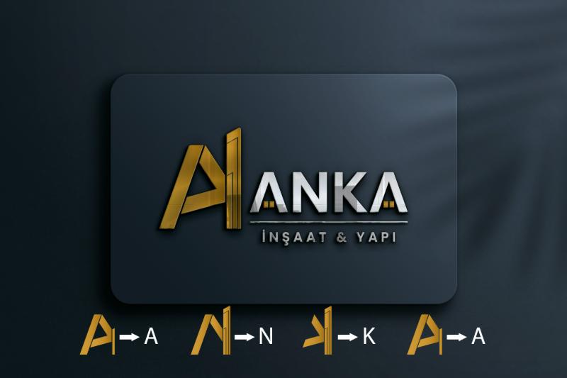 ANKA İnşaat için özel hazırladığım logo tasarımı - Emirhan Öz tarafından Logo Tasarımı kategorisinde tasarlanan ANKA İnşaat firmasına logo tasarımı tasarımı
