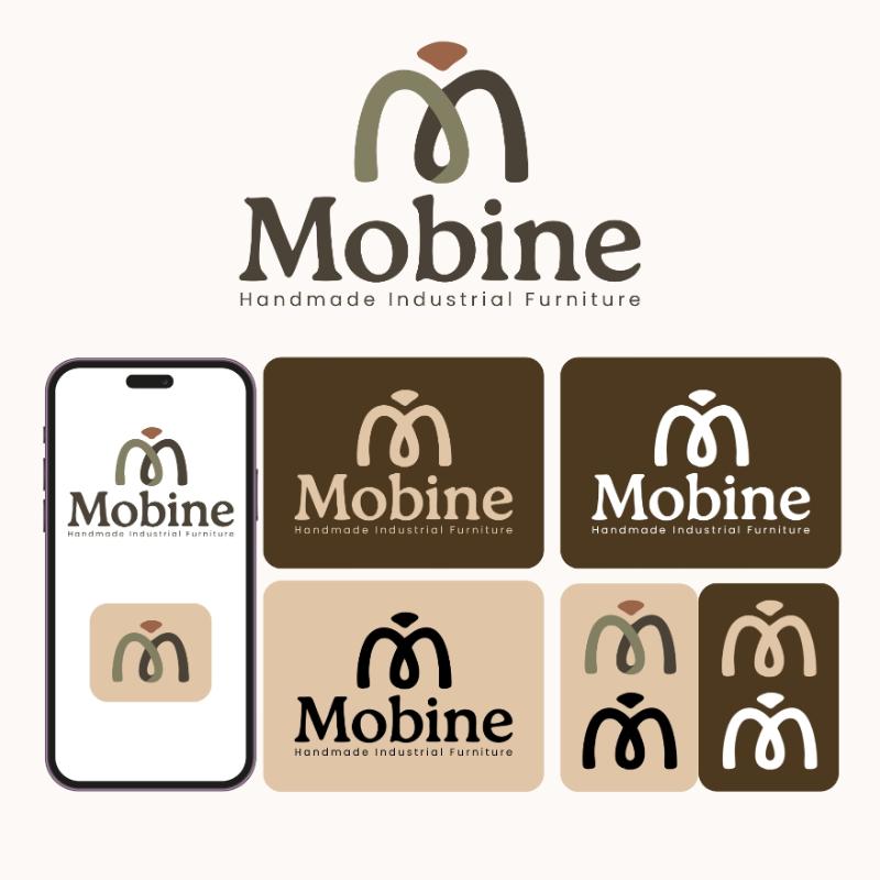 Mobine Logo 4 - Kerem Mıhçı tarafından Logo Tasarımı kategorisinde tasarlanan Mobilya markamız "Mobine" için özgün ve benzersiz logo tasarımı tasarımı