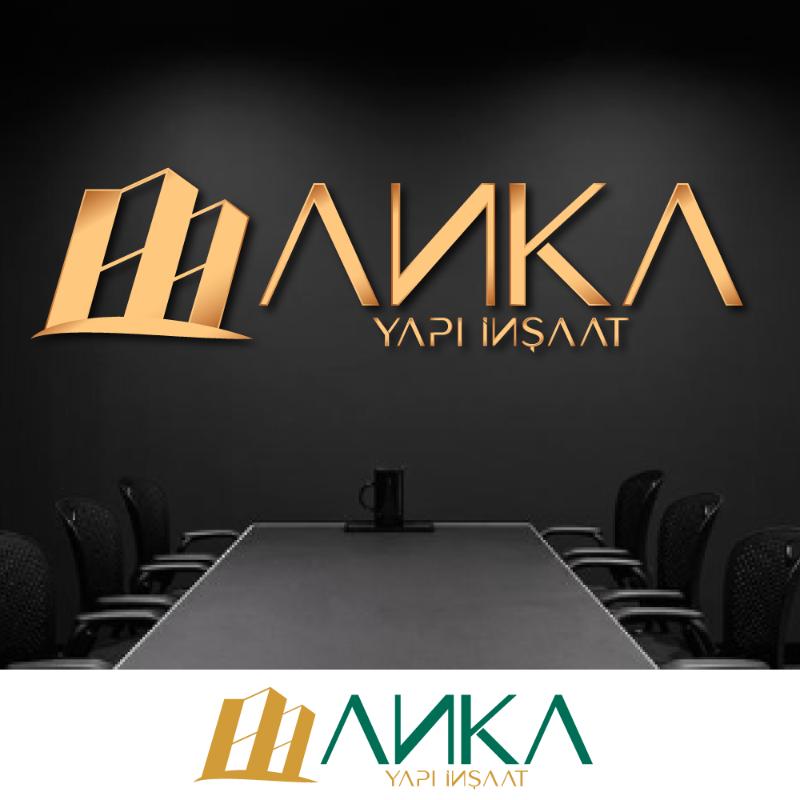 Logo içerisinde yapılarda A harfi, A harfleri - Ayşen  Design tarafından Logo Tasarımı kategorisinde tasarlanan ANKA İnşaat firmasına logo tasarımı tasarımı