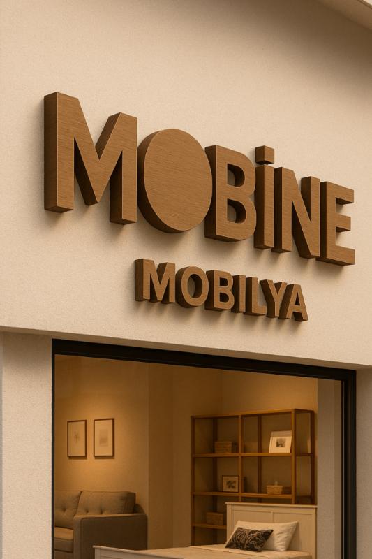 Mobine logo - Aim Lessman tarafından Logo Tasarımı kategorisinde tasarlanan Mobilya markamız "Mobine" için özgün ve benzersiz logo tasarımı tasarımı