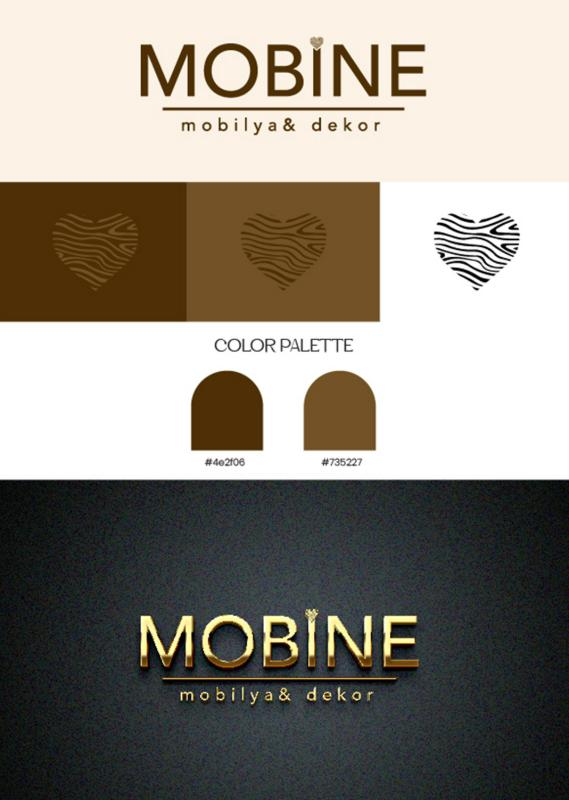 Mobine Logo Tasarım - Sema Çevik tarafından Logo Tasarımı kategorisinde tasarlanan Mobilya markamız "Mobine" için özgün ve benzersiz logo tasarımı tasarımı