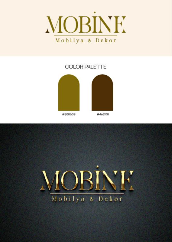 Mobine Logo Tasarım - Sema Çevik tarafından Logo Tasarımı kategorisinde tasarlanan Mobilya markamız "Mobine" için özgün ve benzersiz logo tasarımı tasarımı