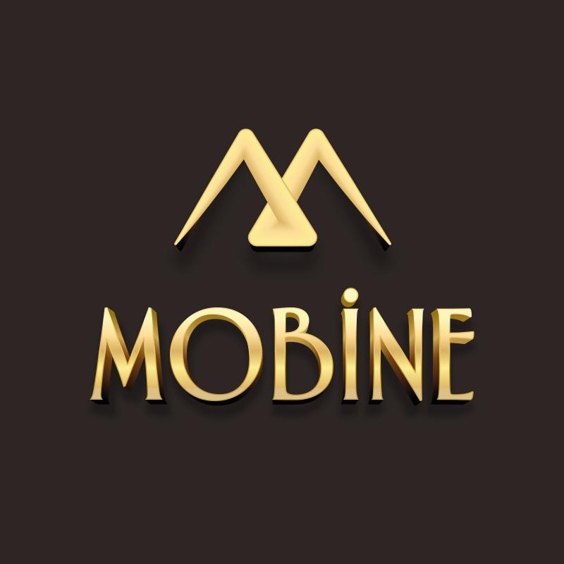 Boyutlu  özgün bir M harfi altın renklerinde - Mustafa Aktaş tarafından Logo Tasarımı kategorisinde tasarlanan Mobilya markamız "Mobine" için özgün ve benzersiz logo tasarımı tasarımı